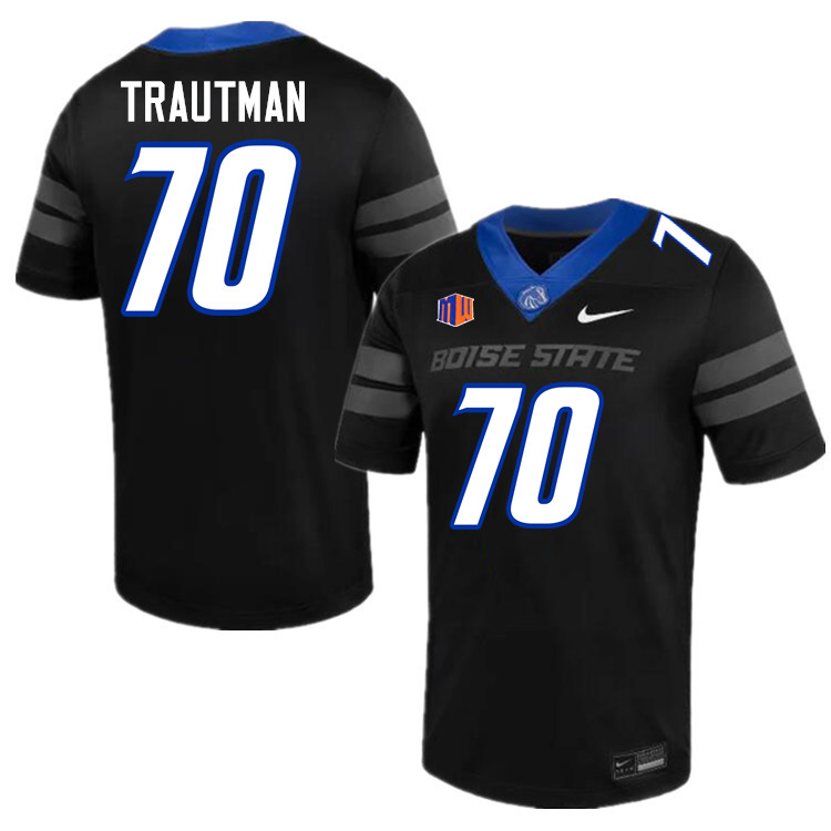 Randy Trautman Jersey, Boise State Broncos #70 Randy Trautman Football Jersey College Uniforms-Black Randy Trautman Jersey, Boise State Broncos #70 Randy Trautman Football Jersey College Uniforms-Black